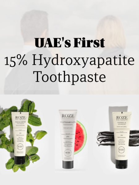 roze UAE first 15% hydroxyapatite toothpaste